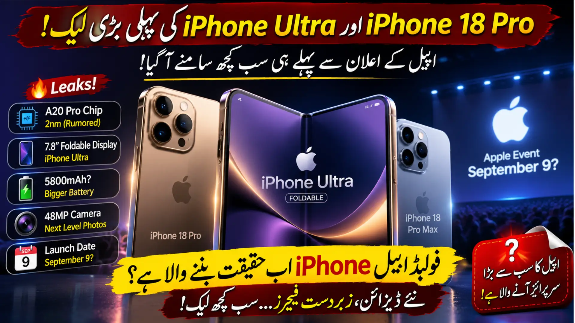 iPhone 18 Pro and iPhone Ultra Leak: Specs, Battery, Cameras and Launch Date