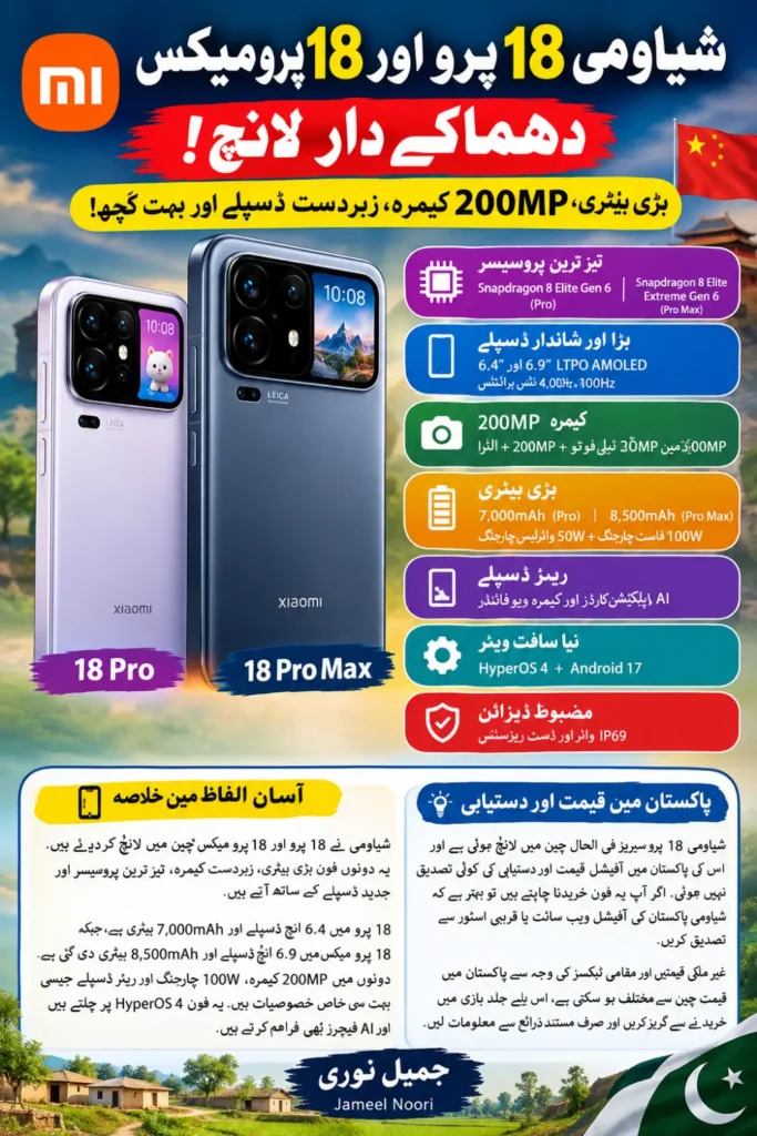 Xiaomi 18 Pro and 18 Pro Max: Price, Specs and Features
