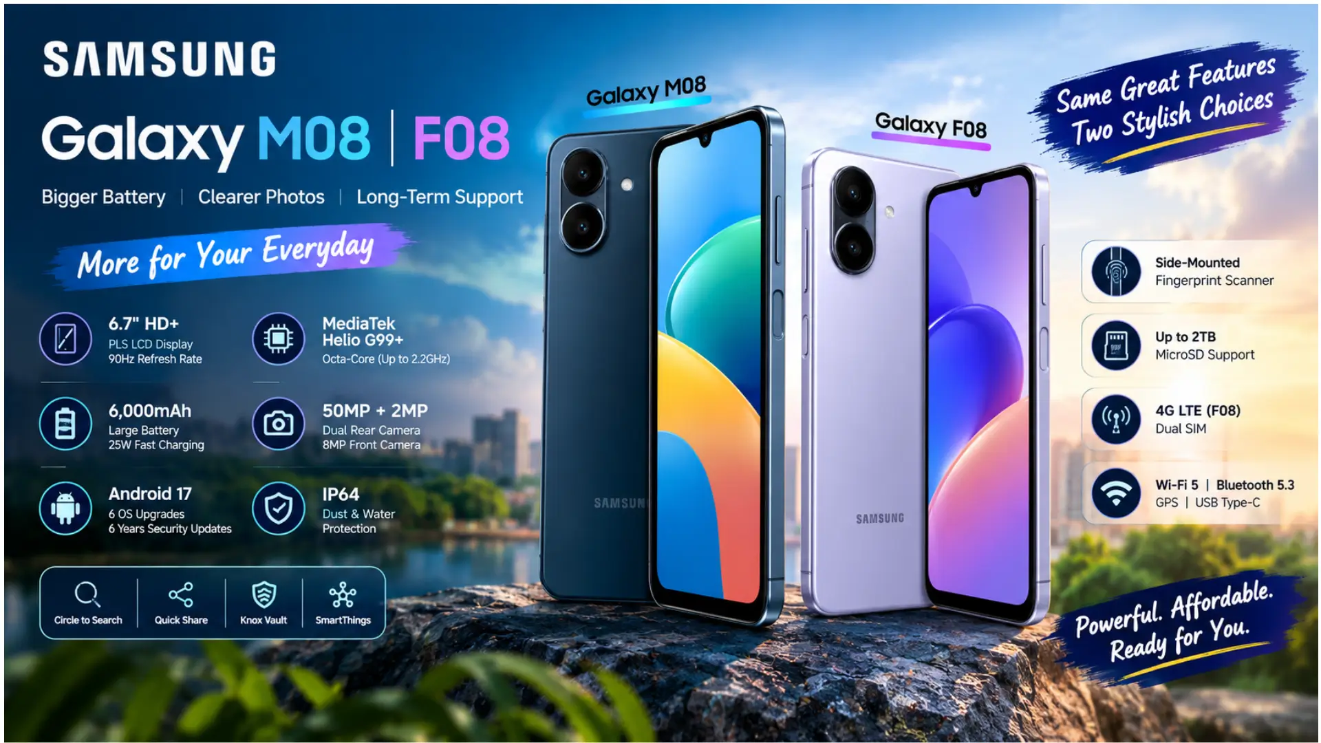 Samsung Galaxy M08 and F08 Price in Pakistan, Specs and Features